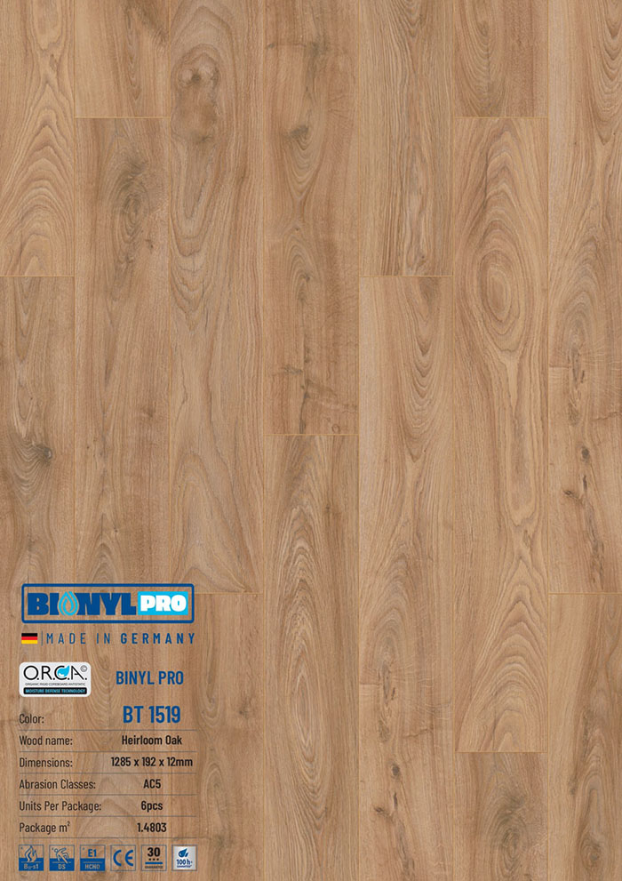 Sàn gỗ công nghiệp BINYL PRO BT 1519 12mm