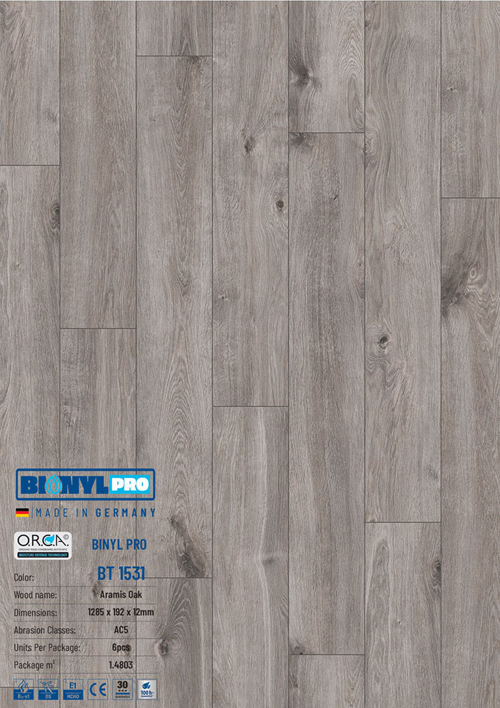 Sàn gỗ công nghiệp BINYL PRO BT 1531 12mm