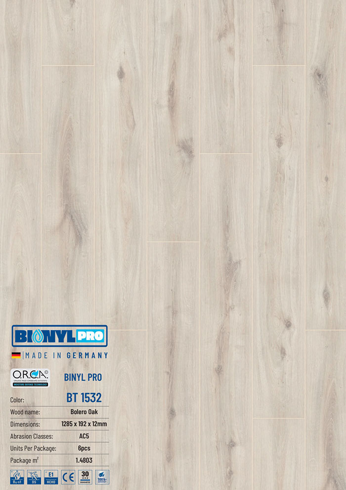 Sàn gỗ công nghiệp BINYL PRO BT 1532 12mm